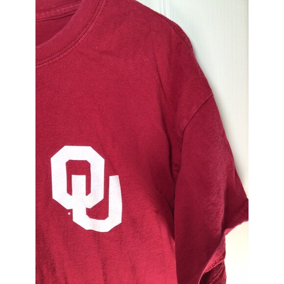 Oklahoma Sooners OU Boomer Sooner Wagon Large Red T-Shirt - Picture 4 of 15
